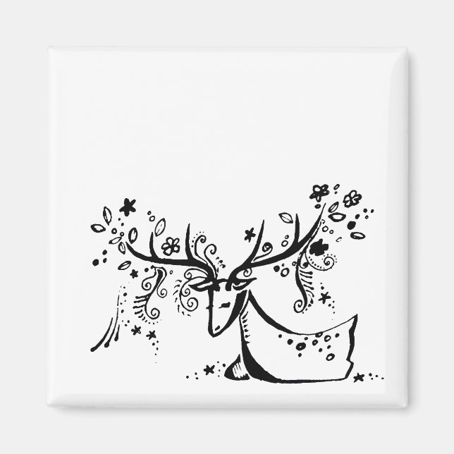 Imán Árbol Deer (Frente)