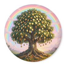 árbol del dinero con arcoíris