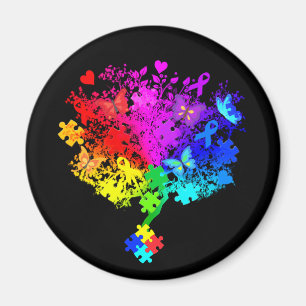 Imán Árbol del Espectro Autista