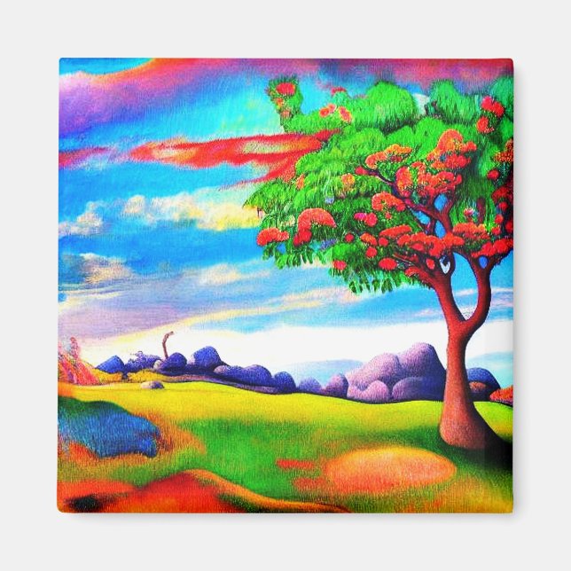 Imán Árbol en pradera rocosa (Frente)