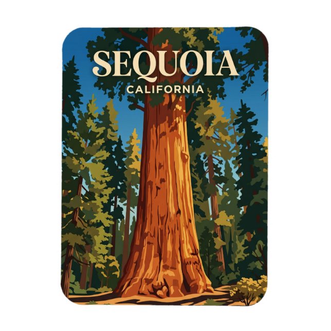 Imán Árbol General Sherman, Parque Nacional Sequoia EE. (Vertical)
