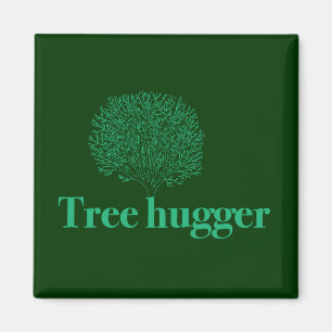 Imán Árbol Hugger con ilustracion de árbol