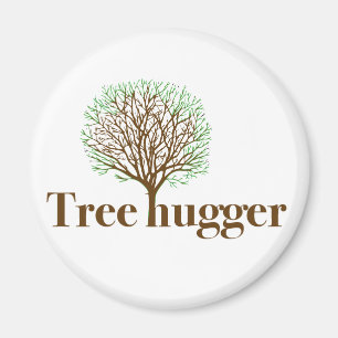 Imán Árbol Hugger con ilustracion de árbol