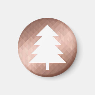 Imán Árbol mínimo de navidad de oro rosa 