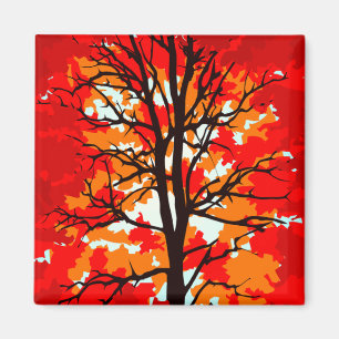 Imán Árbol rojo de caída