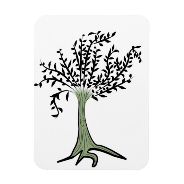 Imán Árbol verde (Vertical)