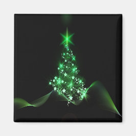 Imán Árbol verde brillante de Navidad