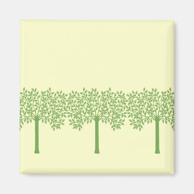 Imán Árbol verde estilizado (Frente)