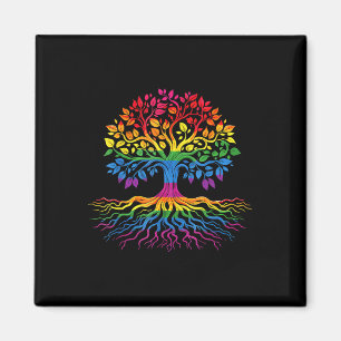Imán Arbol Vida Arcoiris Lgbt Guay Bandera Orgullo Gay