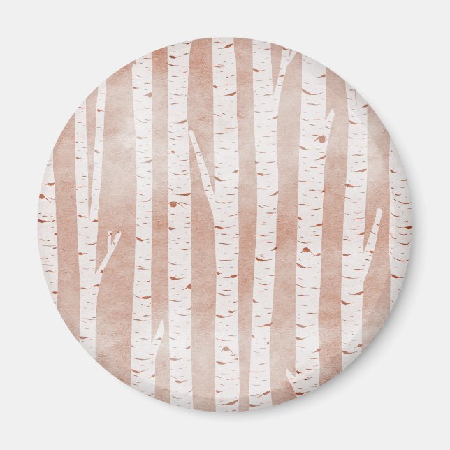 Imán Árboles de aves ilustrados (Frente)