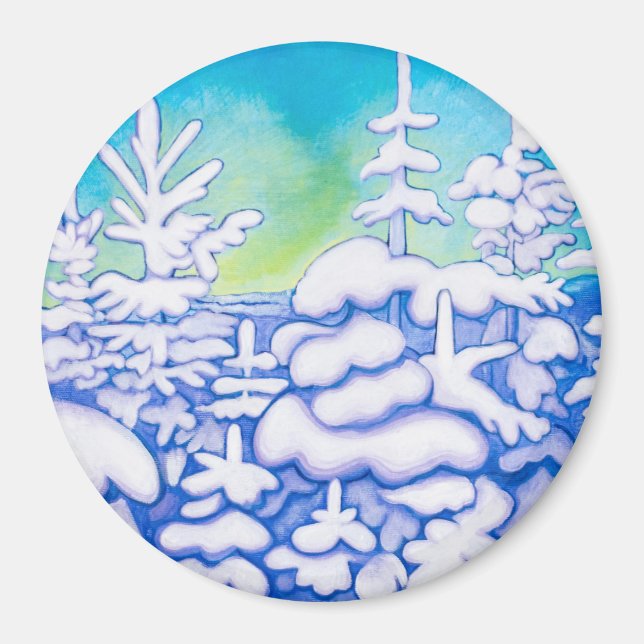 Imán Árboles de invierno (Frente)