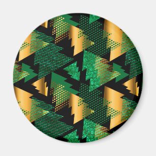 Imán árboles de navidad de oro negro