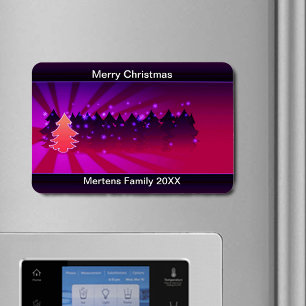 Imán Árboles de Navidad sombras de morado festividad fl