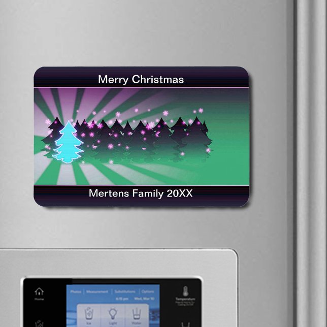 Imán Árboles de Navidad sombras de vacaciones verdes fl (Christmas Trees Shades of Green Holiday Flexible Magnet)