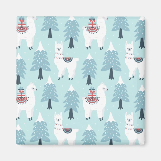 Imán Árboles de Navidad y Llamas (Frente)