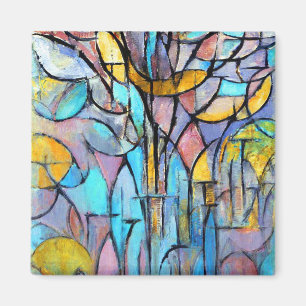 Imán Árboles de Piet Mondrian