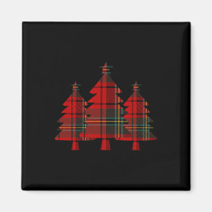 Imán Árboles de pinos de árboles de Navidad rojos y ret