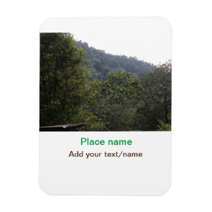 Imán Árboles de selva selva bocas viajes agregar nombre
