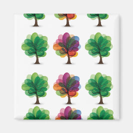 Imán Árboles en floración abstracta