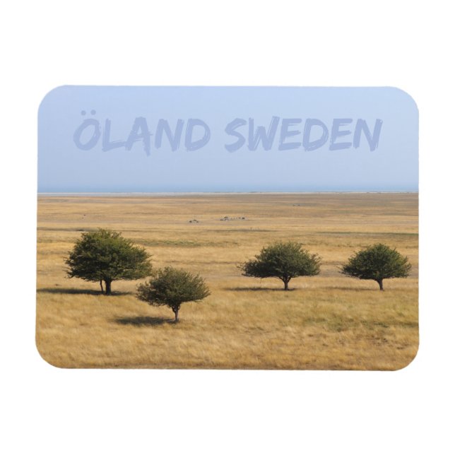Imán Árboles en la sabana, Öland, Suecia (Horizontal)