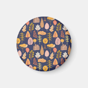 Imán Árboles multicolores: Vintage de mediados de otoño