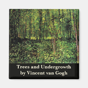 Imán Árboles y maleza de Vincent van Gogh