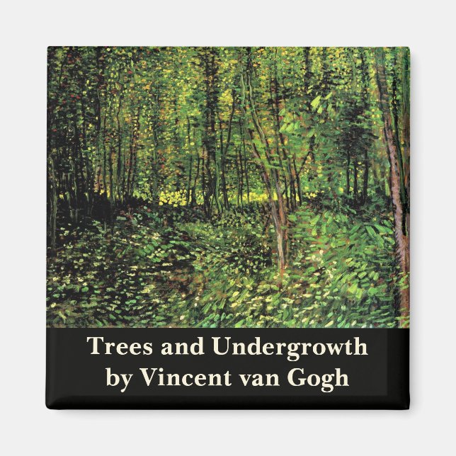 Imán Árboles y subcrecimiento por Vincent van Gogh (Frente)