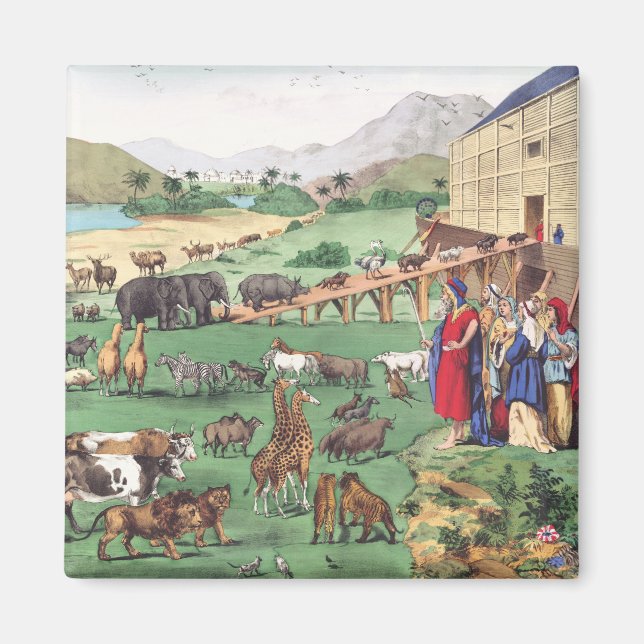 Imán Arca de Noé con animales (Frente)