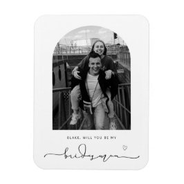 Imán Arch Frame Servirás de mi Bridesman Magnet