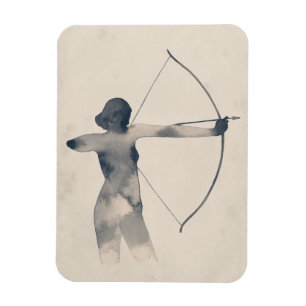 Imán Archeress Watercolor Silhouette