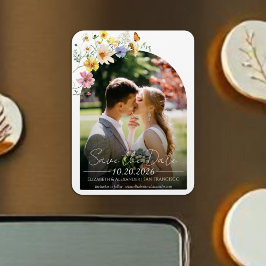 Imán Arco de flores silvestres | Boho Photo Save the Da