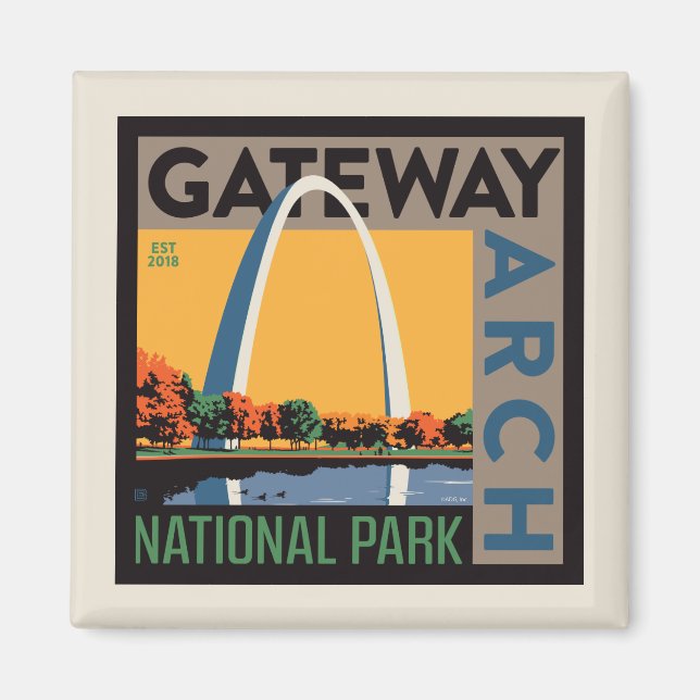 Imán Arco de puerta de enlace | St. Louis, Missouri (Frente)