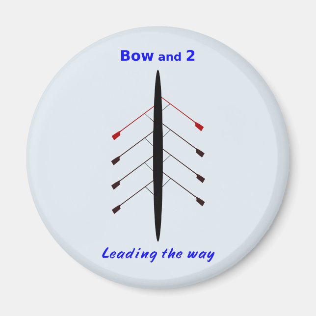 Imán Arco de remo y dos lideran el camino (Frente)