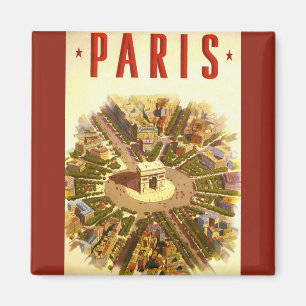 Imán Arco de Triunfo Vintage, París, Francia