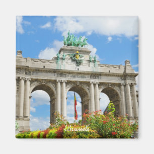 Imán Arco del Triunfo en el Parque Cinquantennaire en B