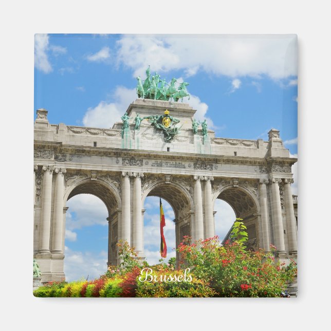 Imán Arco del Triunfo en el Parque Cinquantennaire en B (Frente)