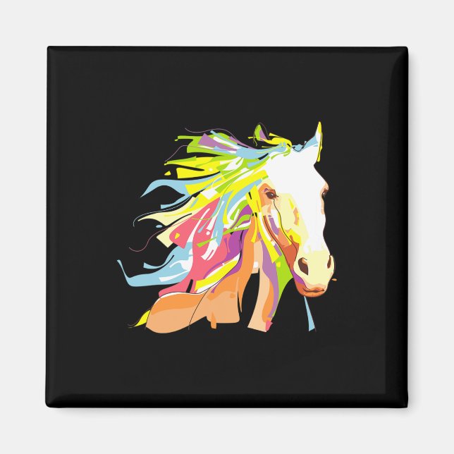 Imán Arco iris de cabeza de caballo (Frente)