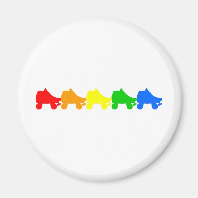 Imán arco iris de patinaje (Frente)
