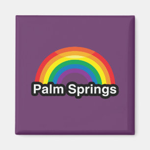 IMÁN ARCO IRIS DEL ORGULLO DEL PALM SPRINGS LGBT