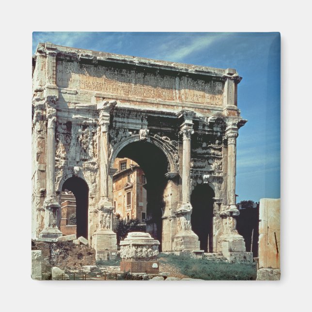 Imán Arco triunfal de Septimius Severus, dedicado en (Frente)