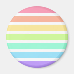 Imán Arcoiris de bblegum y rayas blancas