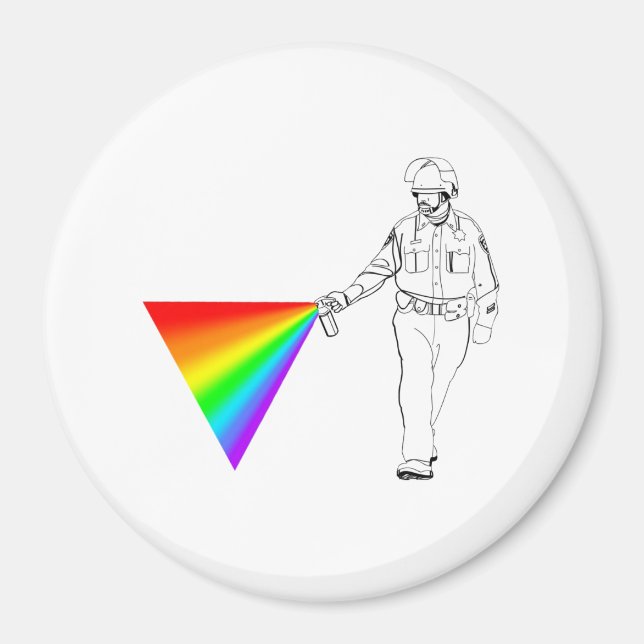 Imán Arcoiris de la capucha de gas pimienta (Frente)