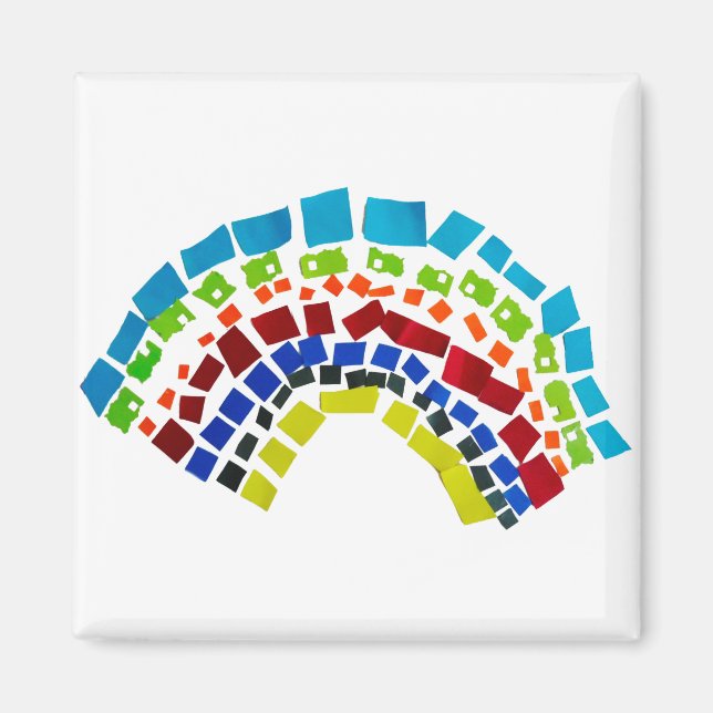 Imán Arcoiris de papel (Frente)