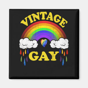 Imán Arcoíris del Mes del Orgullo Gay LGBT Vintage