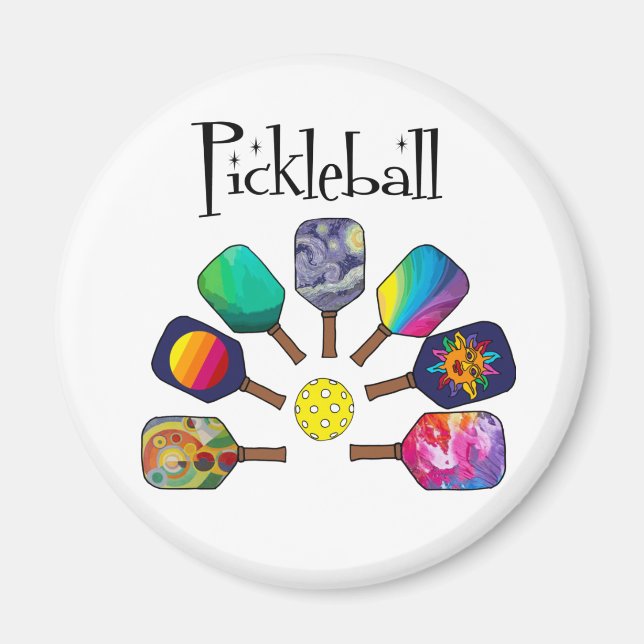 Imán Arcoiris deportivo de pádel Guay Pickleball (Frente)