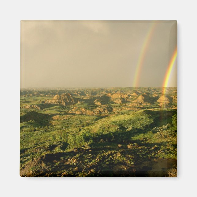 Imán Arcoiris doble sobre Painted Canyon en Theodore (Frente)