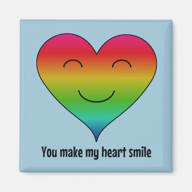 Imán Arcoiris haces sonreír mi corazón azul