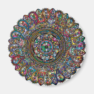 Imán Arcoíris Mandala Indio
