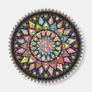 Imán Arcoíris Mandala Indio