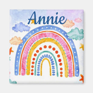Imán Arcoíris pastel personalizado lindo